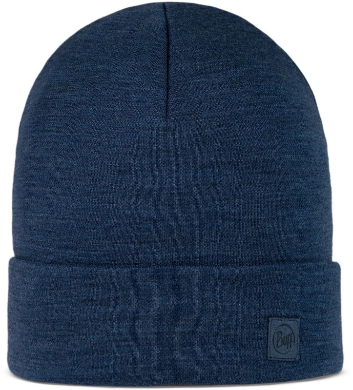 Теплая шерстяная шапка Buff Merino Heavyweight Hat Solid Night Blue Фото 2