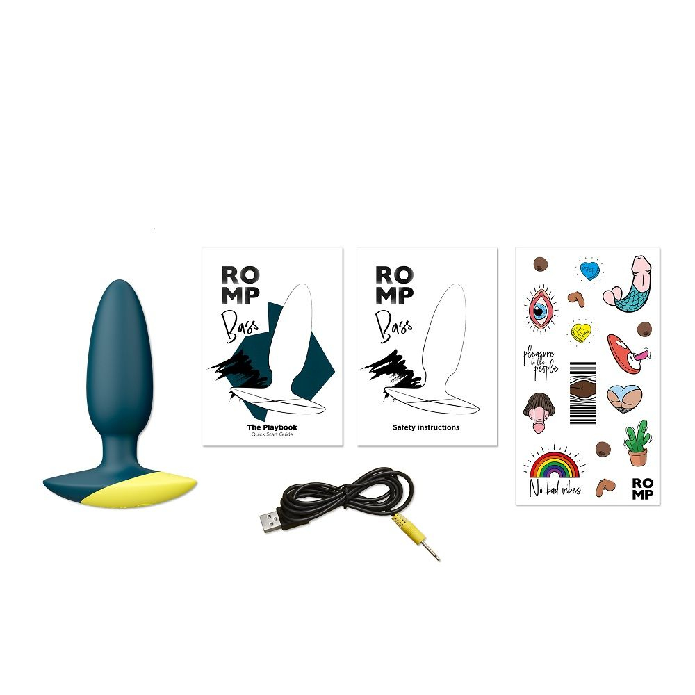 Анальная вибропробка Romp Bass, силиконовая, водонепроницаемая, гипоаллергенная, 10 см