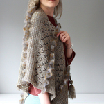 Описание по вязанию шали спицами "Ruffle Snuggle"