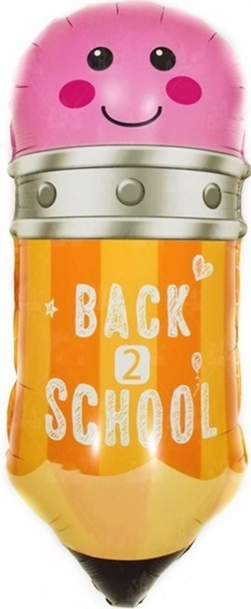 Шар (29''/74 см) Фигура, Школьный карандаш, Желтый, 1 шт.