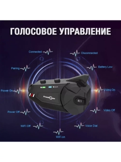 Мотогарнитура с видеорегистратором FreedConn R1 Plus универсальная