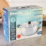 Кастрюля 4,2л нерж "Classic" SA-P1024