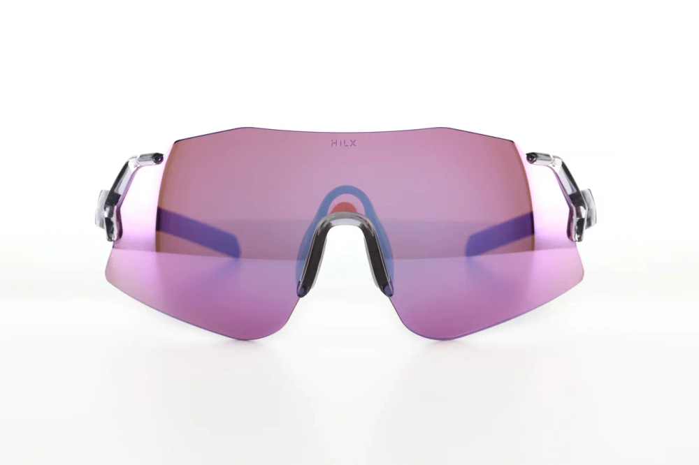 Спортивные очки с диоптриями HILX Savage 2.0 Shiny Crystal Grey Purple / Photochromic Purple Mirror Lens