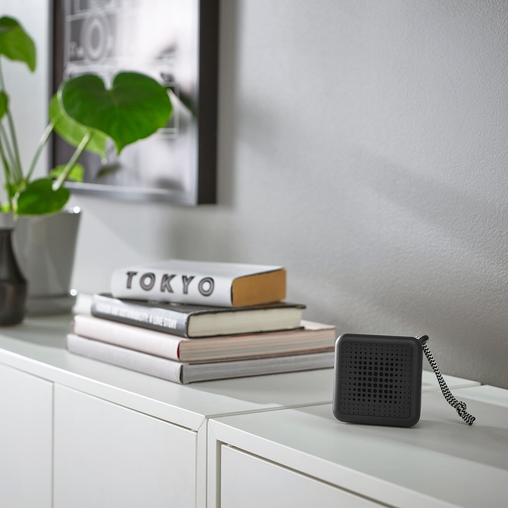 IKEA VAPPEBY  (ИКЕА ВАППЕБЙ)  -  Bluetooth колонки, черные/2 шт. водонепроницаемые