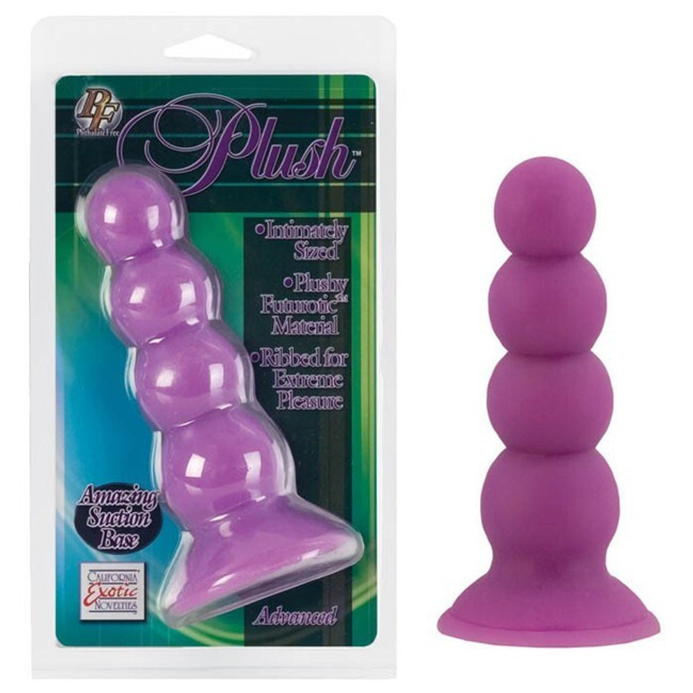 Гибкий анальный стимулятор на присоске PLUSH (Цвет: сиреневый)