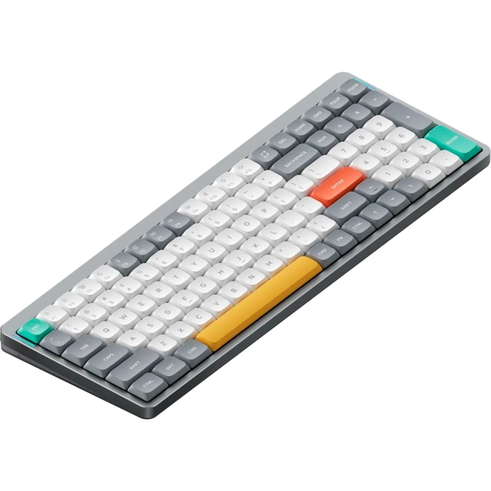 Беспроводная механическая клавиатура QMK Nuphy AIR96v2 Lunar Gray, RGB, Hot Swap, Red Switch (AIR96v2-LG-1)