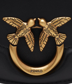 Кожаная сумка через плечо ROUND CLICK MINI VITELLO MORBI Pinko - черный(101969 A0QO)