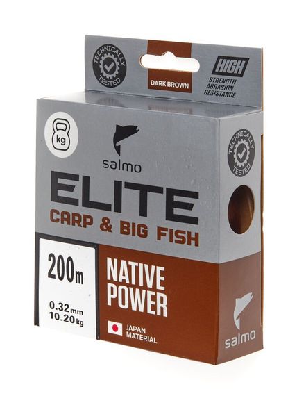 Леска монофильная Salmo Elite CARP &amp; BIG FISH 200 м, 0,32 мм