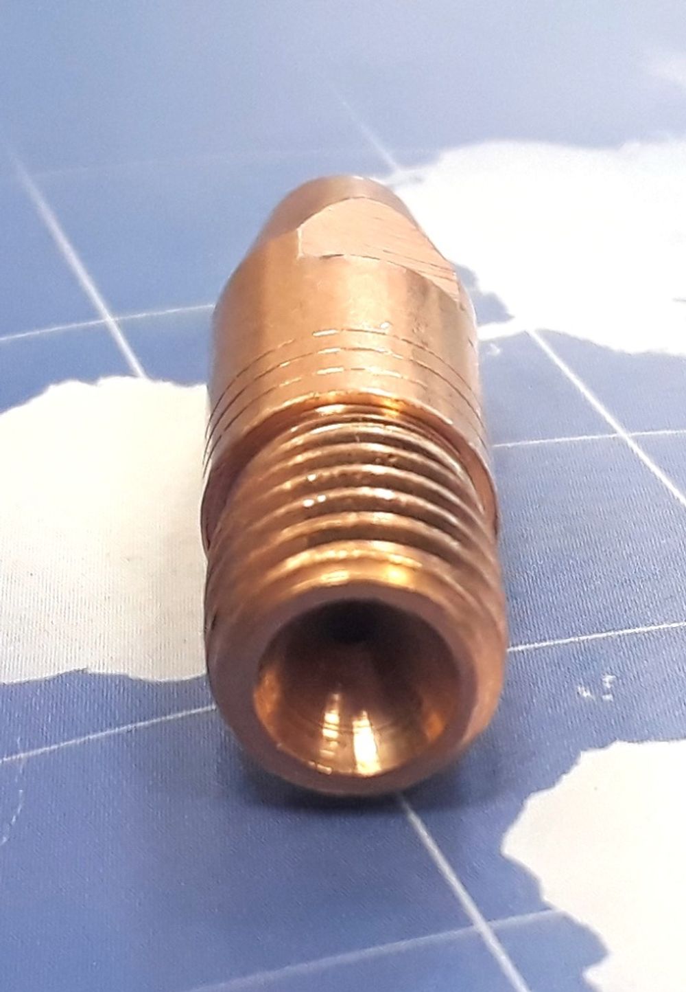 343P123402 Наконечник контактный Ø1.2 мм., M10x33,0 мм., CuCrZr HD, для сварочных горелок MIG/MAG TBi