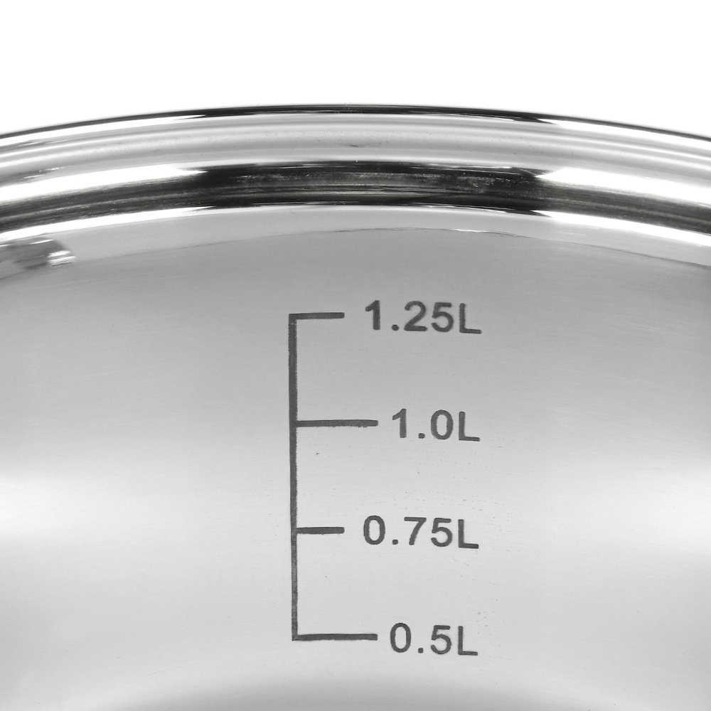 Ковш нерж, 1.7 л, крыш стекло, индукц, силикон руч мят, Daniks, Гринери, SD-23-16SP