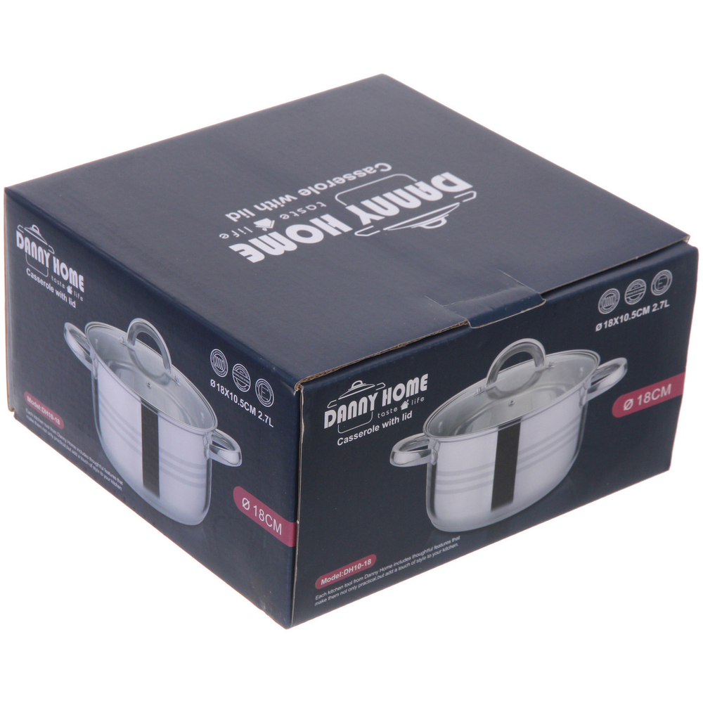 Кастрюля из нержавеющей стали MARIA 2,7л, индукция, DH10-18