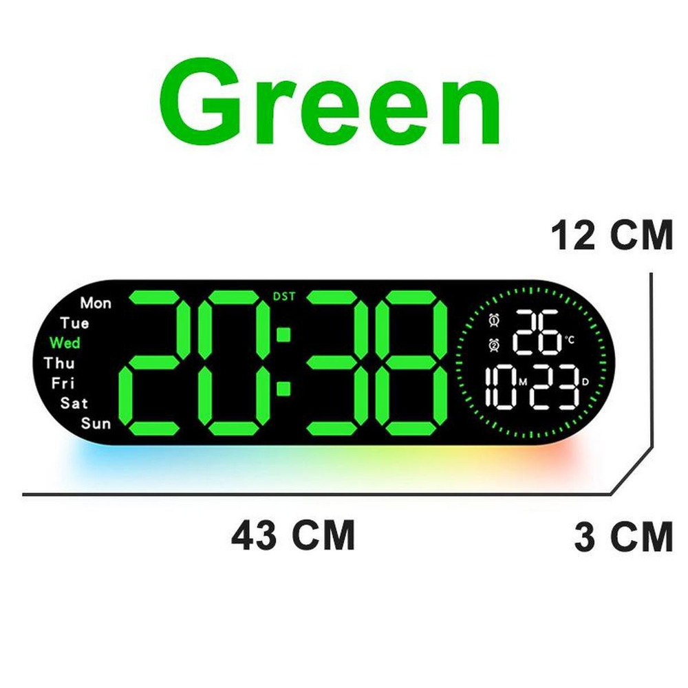 Часы-будильник настоль-настенные LED 5509 Black-White