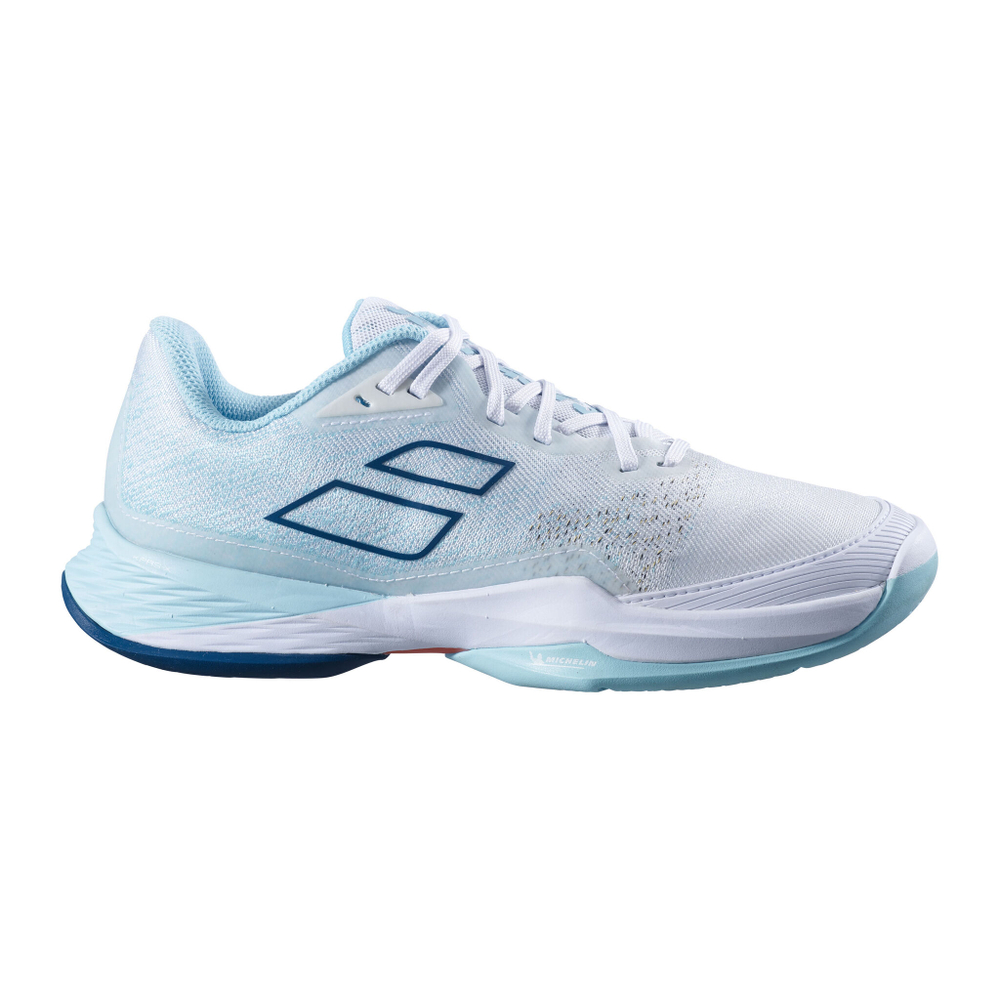 Женские теннисные кроссовки Babolat Jet Mach 3 All Court Shoe Women - White, Light Blue