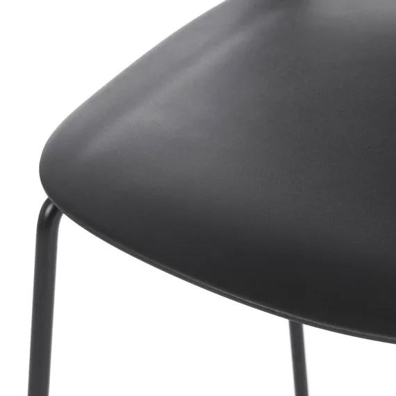 Стул штабелируемый Stacks с подлокотниками черный