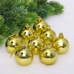 Новогодние шары 5 см (набор 24 шт) «Глянец», золото