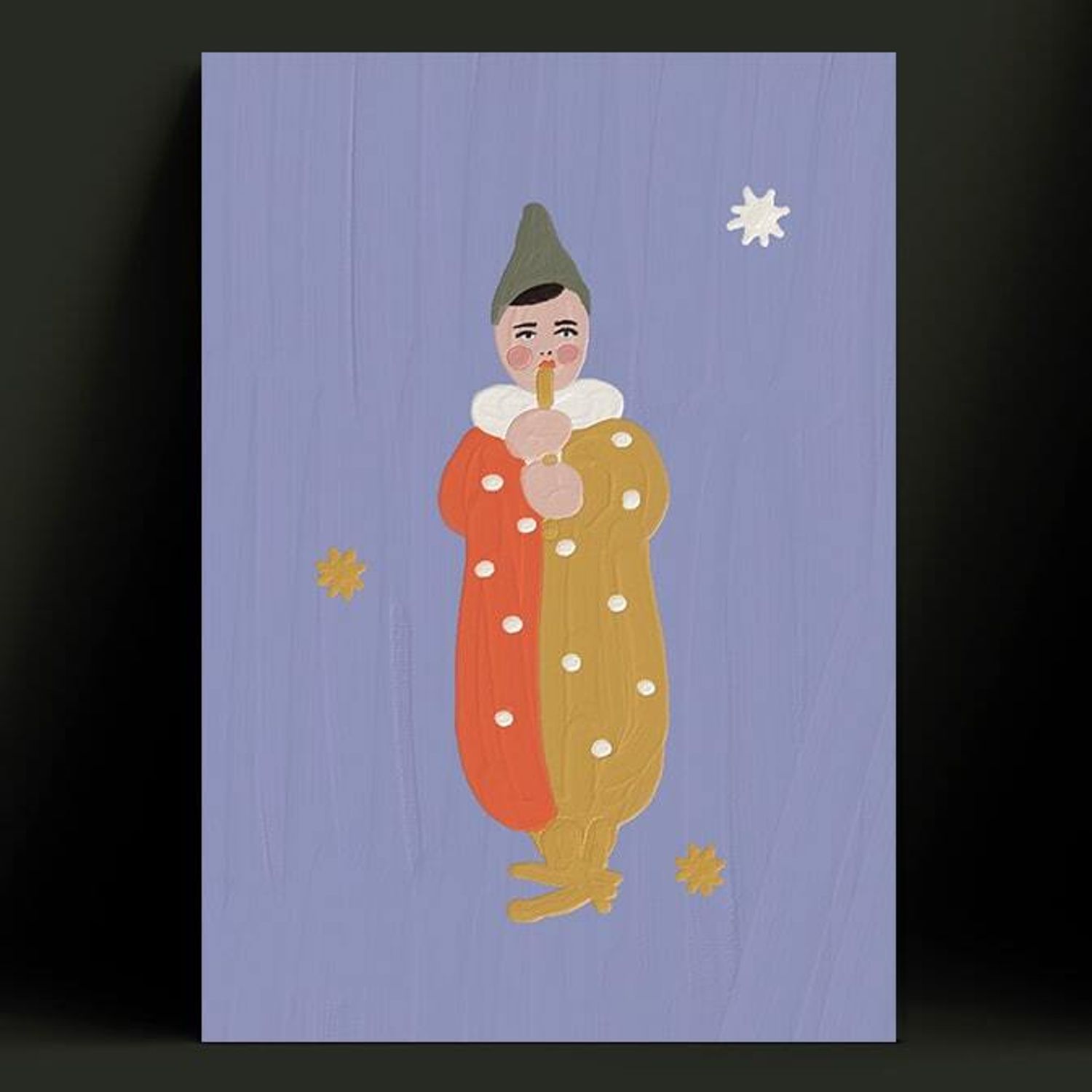 Открытка - Игрушка на елку пьеро