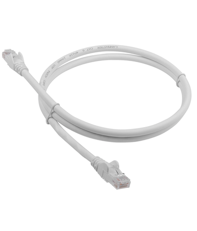 Патч-корд LANMASTER LSZH UTP кат.6, 5.0 м, белый