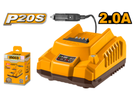 Быстрое интеллектуальное зарядное устройство со штекером для прикуривателя INGCO FCLI2012 INDUSTRIAL