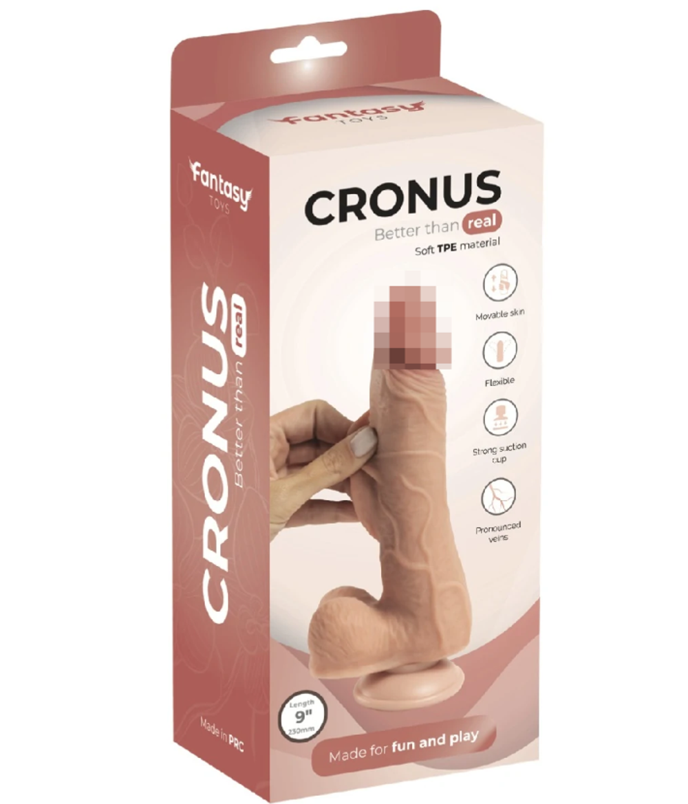 Фаллоимитатор Cronus с подвижной кожей Fantasy Toys 23 см