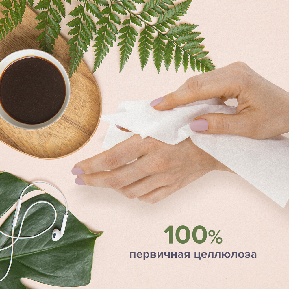 Салфетки косметические 100 шт. в картонном боксе 2-слойные LAIMA "Everyday" 20х20 см (10 штук в упаковке)
