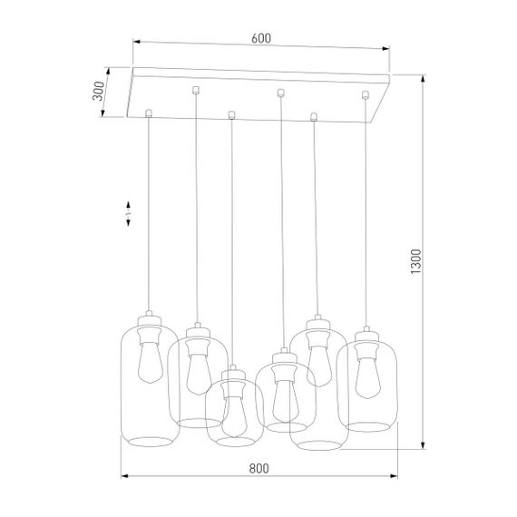 Подвесная люстра TK Lighting 1027 Marco Graphite