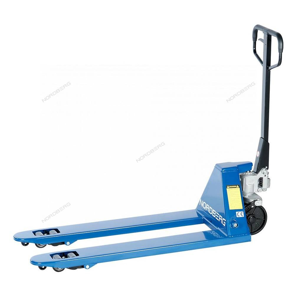 Тележка складская гидравлическая 2,5т усиленная с ПУ колесами NORDBERG N3901-25