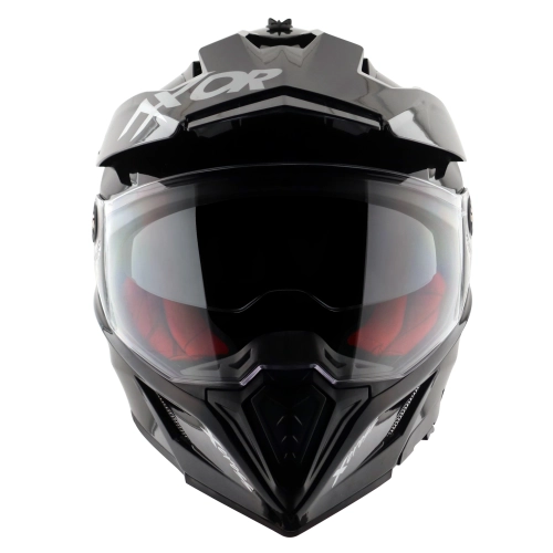 Шлем AXOR X-CROSS DUAL VISOR KR, с визором, цвет черный (XL)