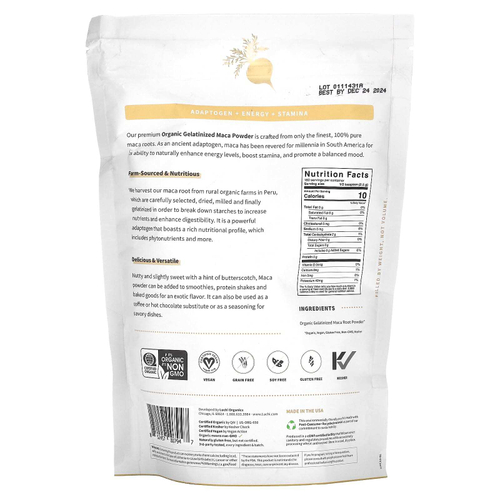 Sprout Living, Органическая мака, порошок из суперфудов, 450 г (1 фунт)