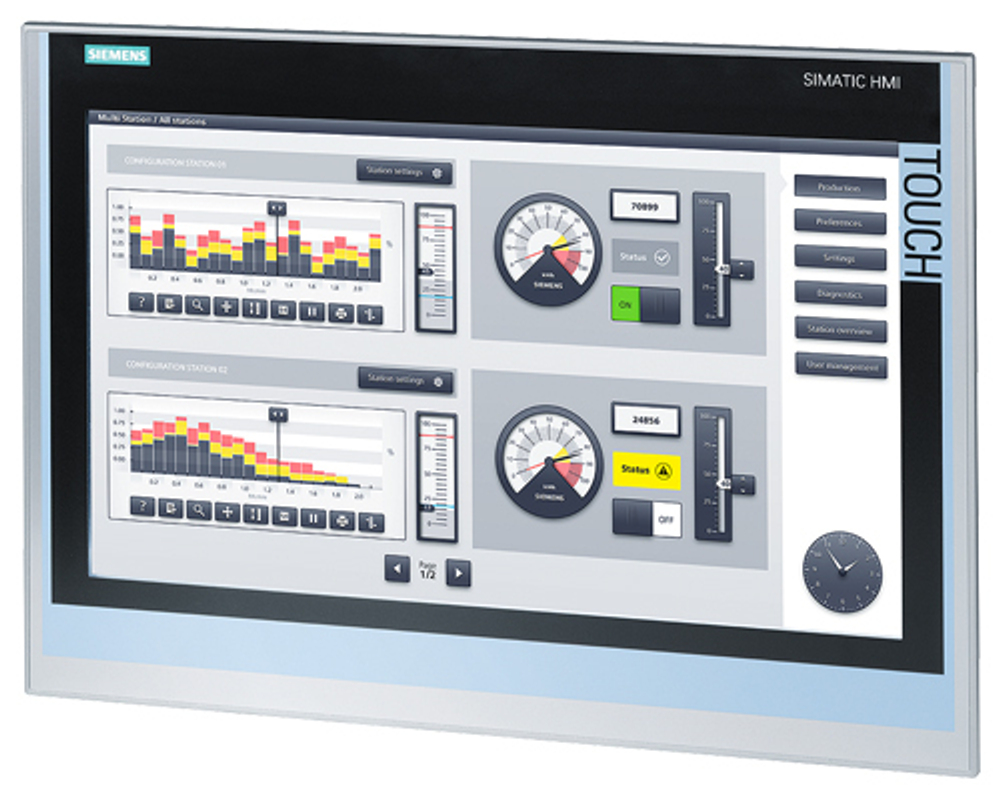 Интерфейс HMI SIEMENS TP1900 Comfort 6AV2124-0UC02-0AX0