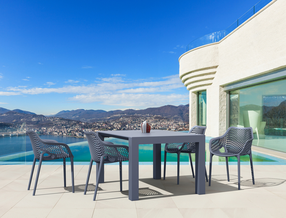 Стол пластиковый раздвижной Siesta Contract Vegas Table, темно-серый