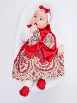 красное платье для новорожденных девочек