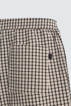 ZARA ШОРТЫ ИЗ РЕЛЬЕФНОЙ ТКАНИ В КЛЕТКУ, ЧЕРНЫЙ