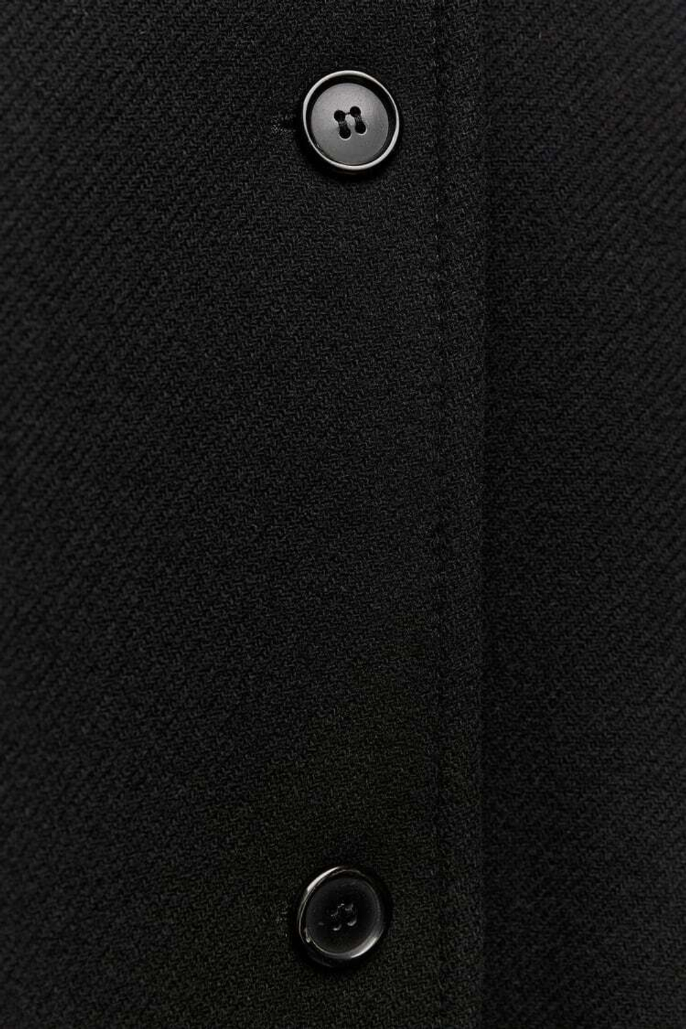 ZARA УКОРОЧЕННОЕ ШЕРСТЯНОЕ ПАЛЬТО — ZW COLLECTION, ЧЕРНЫЙ