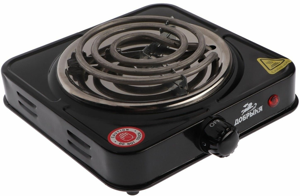 Плитка электрическая (1 конф.) Добрыня DO-2205B черная