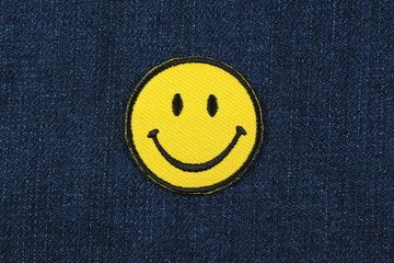 Нашивка Смайлик 35 мм (желтый)