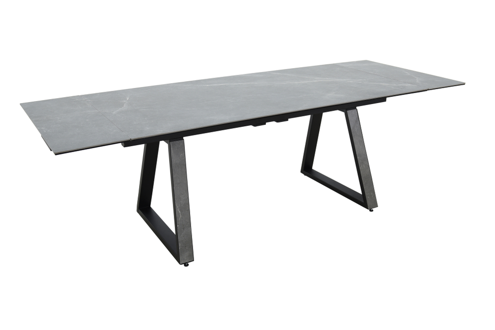 Стол Аврора Монако NEW, Керамогранит, Черный матовый муар/Bayona grey/