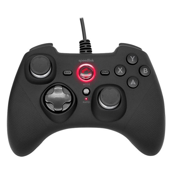 PC Геймпад проводной Speedlink RAIT Gamepad, rubber-black, PS3, SWITCH, ПК (SL-650010-BK)