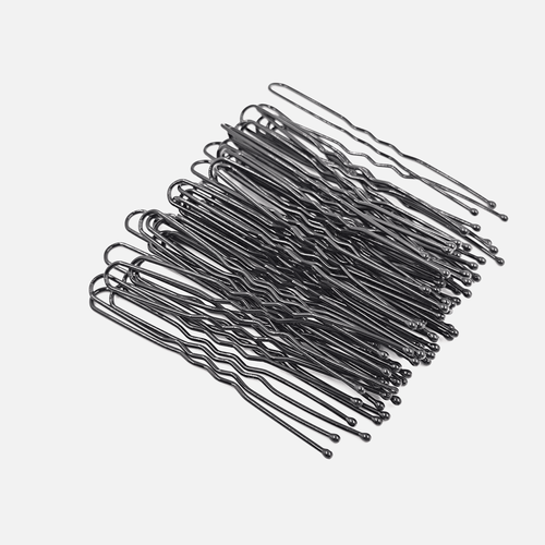 Шпильки волнистые черные IPARIKMAHER 60 мм 50 шт