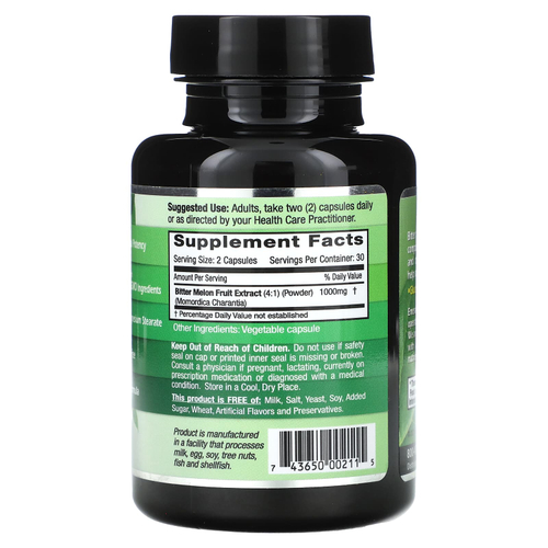Emerald Laboratories, Горькая дыня, 60 растительных капсул (500 мг в капсуле)