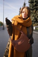 Шарф-палантин горчичный