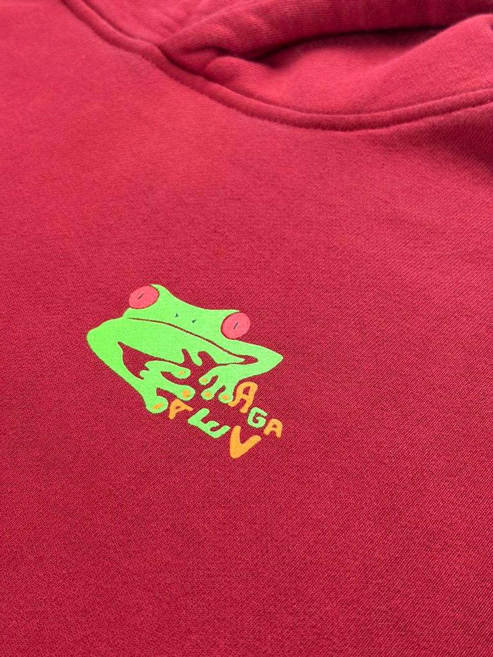 Худи Froggo red/wash красное