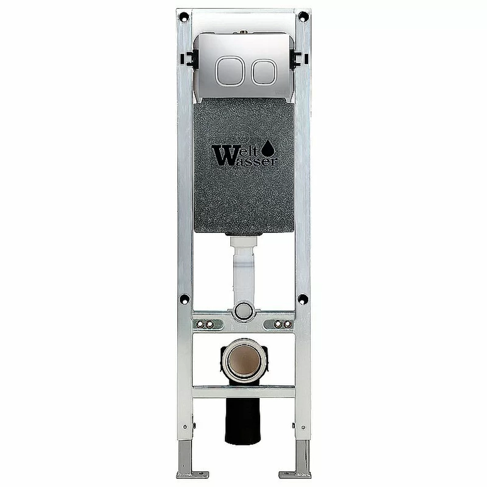Унитаз с инсталляцией WeltWasser AMBERG 350 ST + NESENBACH 004 GL-WT + AMBERG RD-MT CR