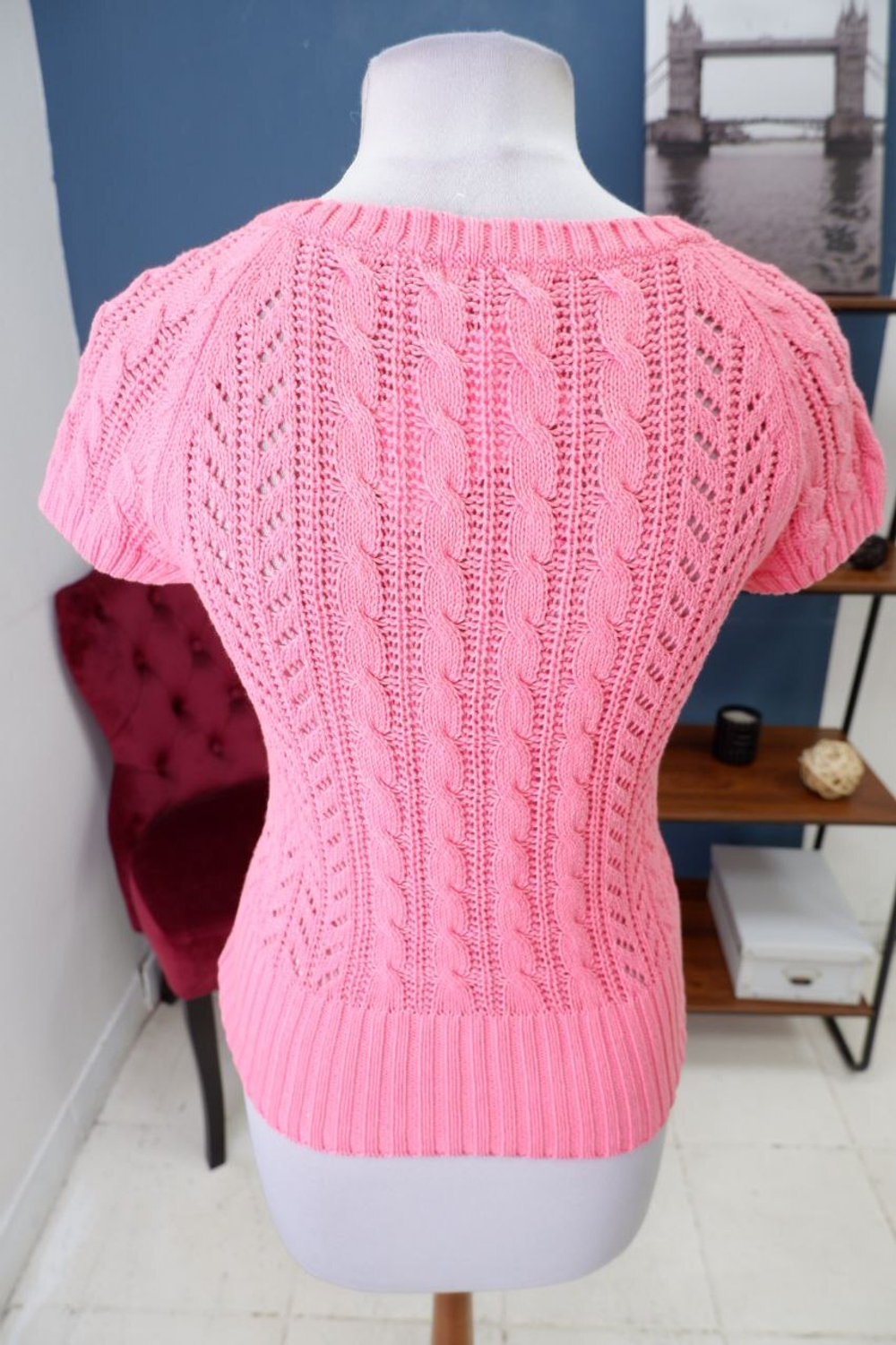 Джемпер Ostin с коротким рукавом розовый 44 размер