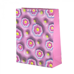 Пакет подарочный бумажный Alingar, (L+) 26х32х10 см, вертикальный, "Нежные цветочки", матов. ламинация, тиснение голография, эффект 3D, ассорти