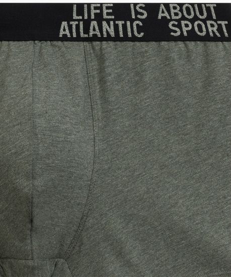 Трусы мужские боксеры (3шт), Atlantic 3MH-226, хлопок, зеленый меланж + винный меланж + голубой меланж