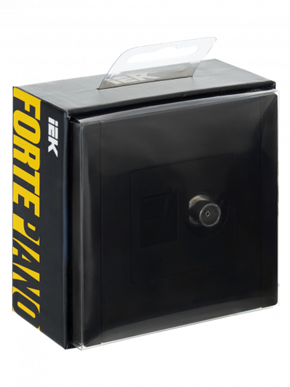 FORTE&PIANO Розетка двойная TV+RJ45 кат.6 FP137 черный IEK