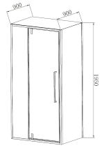 Душевой уголок Vincea Slim-N VSR-4SNP9012CLGM 120x90 профиль вороненая сталь/стекло прозрачное
