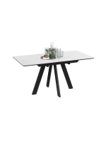Стол кухонный Черный муар мрамор 120(160)х80х76 см