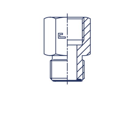 Адаптер AS D10 ORFS 11/16 - BSP 1/4