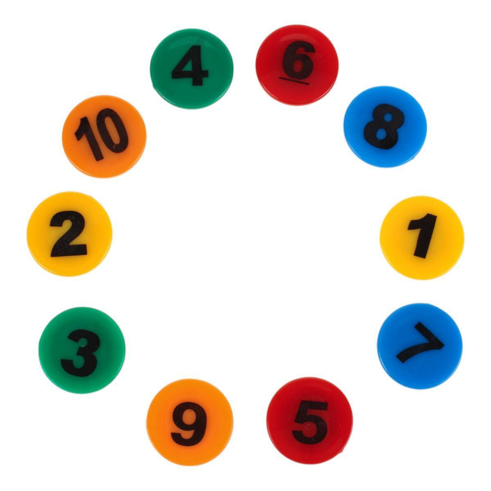 Набор магнитов "Цифры", 10 штук, 3 см, на блистере